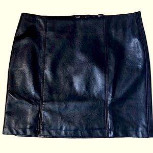 Faux Leather Mini Skirt